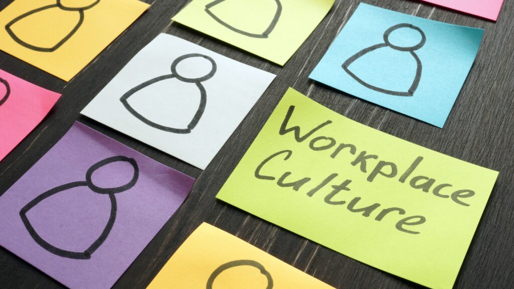 Multiple colored post its reflecting Workplace Culture